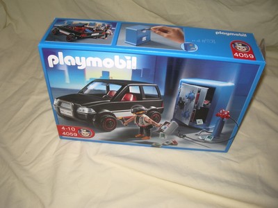 4059 Voiture et cambrioleur de coffre-fort Playmobil Jeu de construction