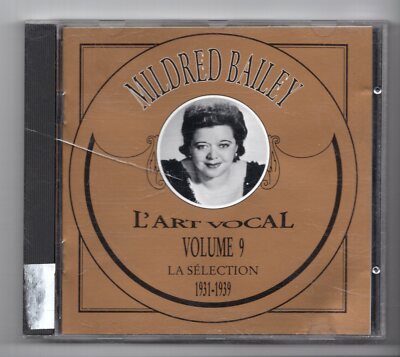 (JW704) Mildred Bailey, L'Art Vocal: Vol 9, La Selection 1931-39 - 1992 CD
