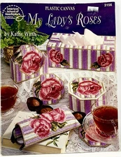 1995 ASN My Ladys Roses 3156 Plastic Canvas Pattern Book 8 Projects Vintag 13763