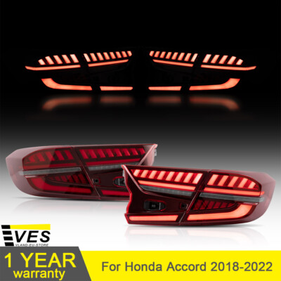 For Honda Accord 2018-2022 Accessories LED Tail Lights DRL w/Startup Sequential