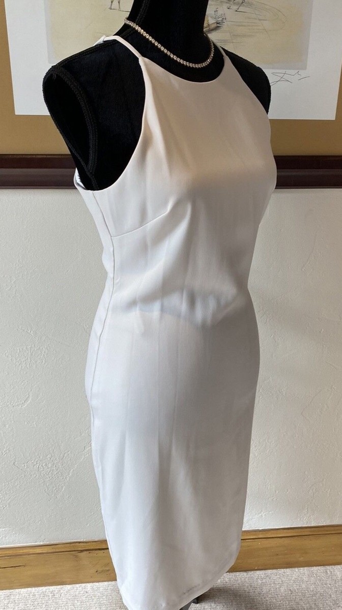 white halter dress knee length Women's Knee Length Dress A Line Dress Casual Beach Regular Fit Solid Color  Sleeveless Halter Neck White Summer Spring 2026