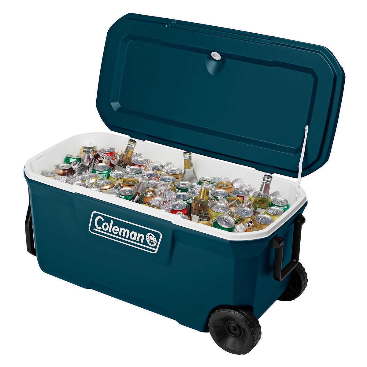 Wheeled Hard Cooler Fully Insulated 100 メーカー再生品 Lid Tailgating リアル Camping Q