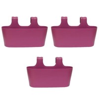 3X Balkonkasten Blumenkasten Pflanzkasten Blumentopf Oval Zum HäNgen Lila