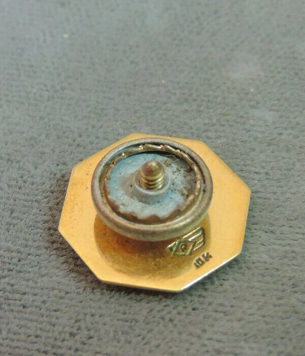 United States Rubber Company 25 años empleado oro 10k corbata 3,1 g CF 101 Foto 3 de 3