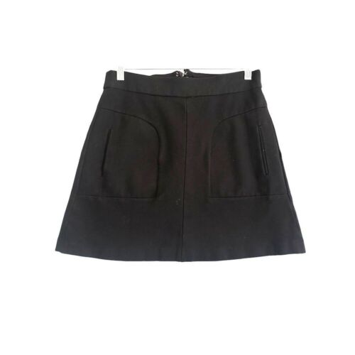 Maeve by Anthropologie Novato Black Mini Skirt Pockets classic women’s size 10