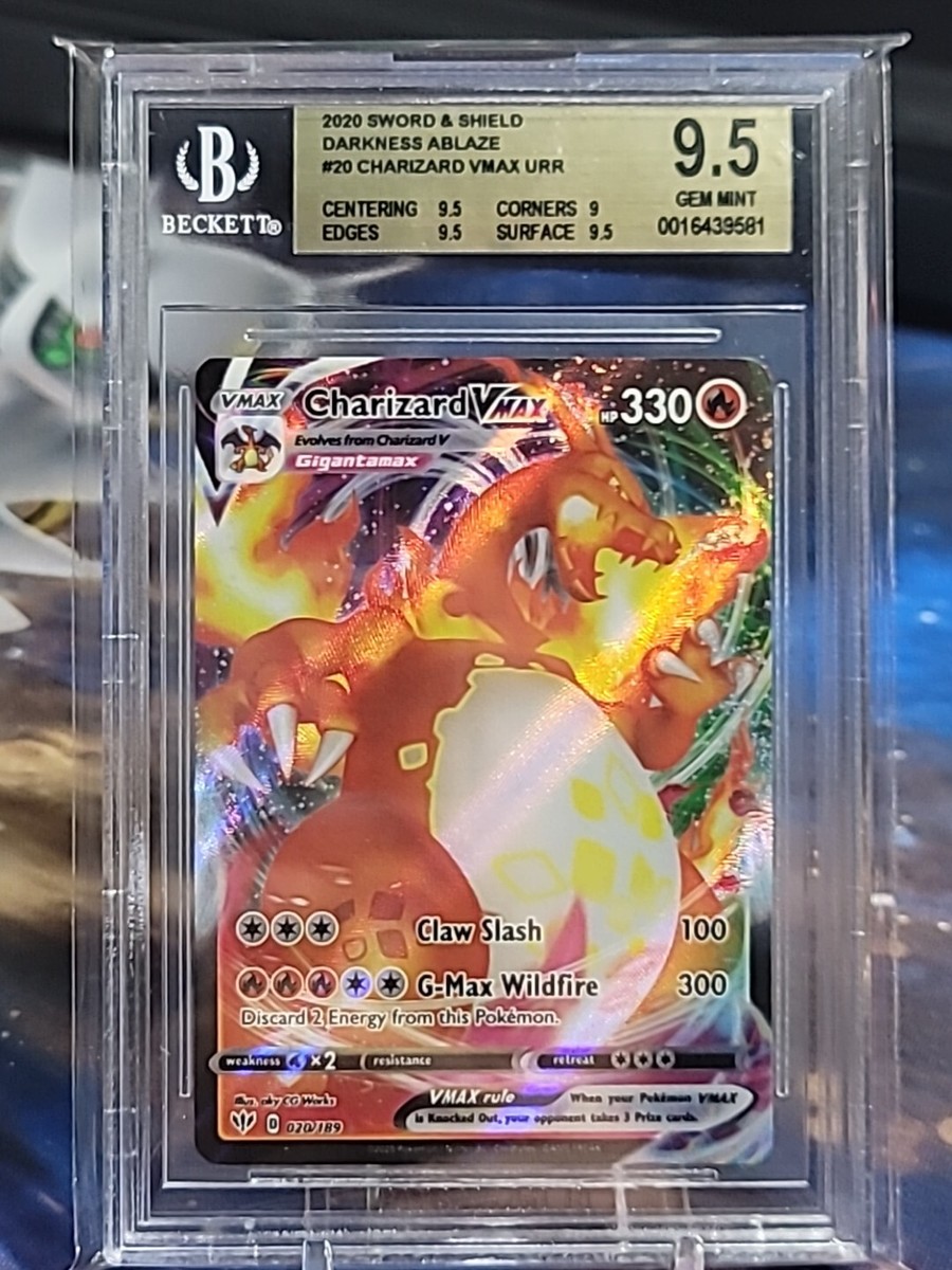 BGS 9.5 GEM-MINT CHARIZARD VMAX #20 ULTRA RARE DARKNESS