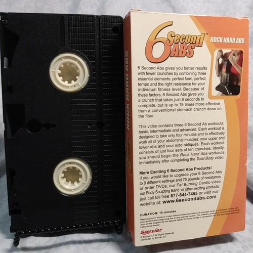 6 Second Abs: Rock Hard Abs (VHS) - Picture 3 of 3