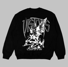 NEW VISIONS of Tomorrow XL STREET WEAR Jumper Goth cotton Sweater Pullover Top T