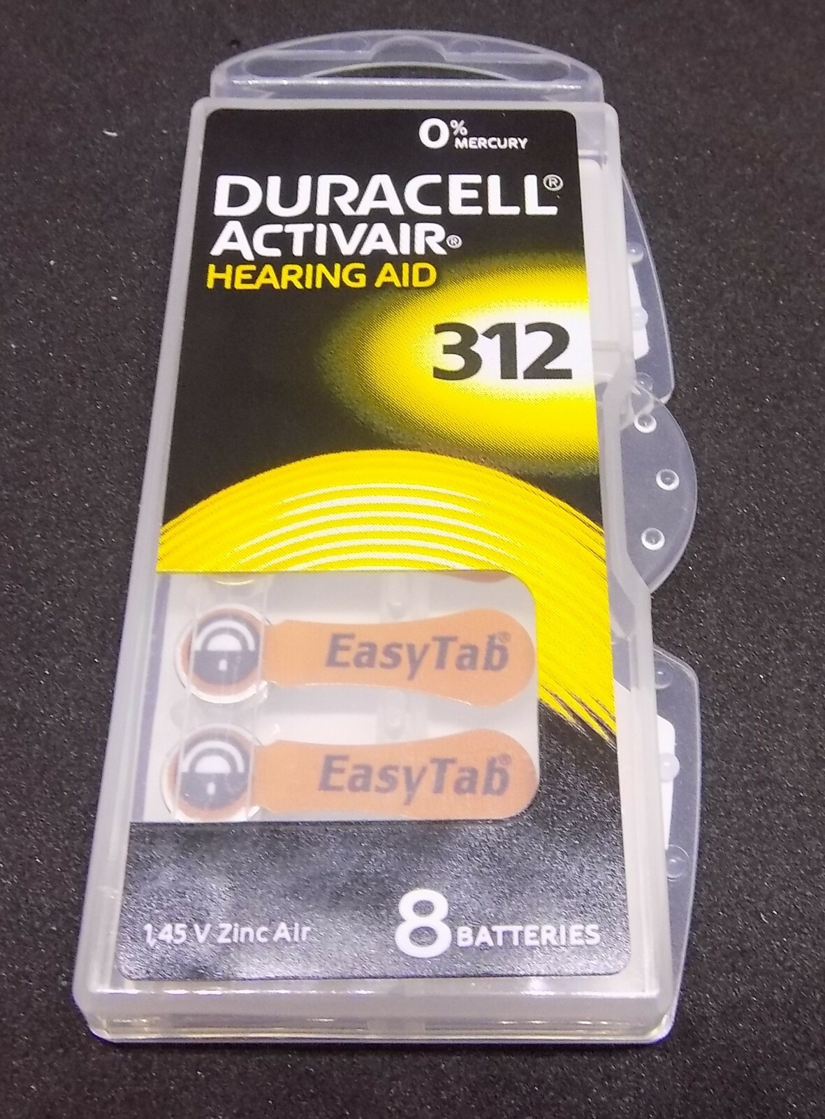 Fresh Duracell Activair Hearing Aid Batteries Size 312 (80 Batteries