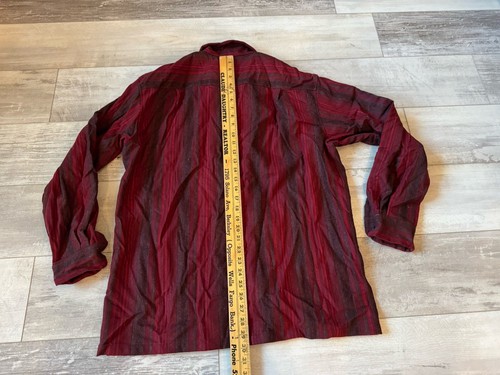 VINTAGE RARE PENDLETON RED VERTICAL STRIPE ORIGINAL BOARD SHIRT L OMBRÉ PLAID - Picture 9 of 13