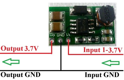 1-3.7V to 3.7v DC-DC Converter Step up Boost Module for Li-ion Dry battery - Picture 2 of 6