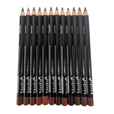 Nabi 12 Color Brown Lip Liner Set   5.5'' Long Lasting Sharpenable Pencils