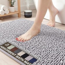 Plush Bathroom Rugs 36x24 Thick Chenille Quick Dry Microfiber Absorbent Mat