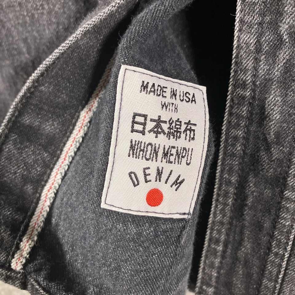 Rogue Territory RGT Field Shirt Men Small Faded Black Nihon Menpu Selvedge Denim - Image 3 of 4