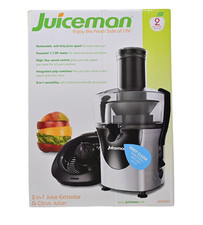 Juiceman JM8000S All-in-One Juice Extractor, Stainless Steel / Black