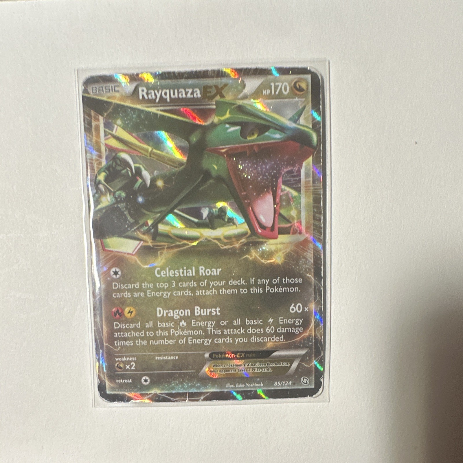 The Pokémon Company Rayquaza EX 85/124 Dragons Exalted Holo Ultra Rare 170 HP