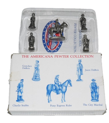 THE AMERICAN PEWTER COLLECTION 1'' figures Pony Express Rider #AH19 1992, NEW