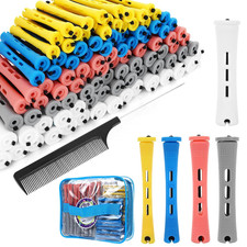 Hair Roller Set, 100 PCS Perm Rods with 5 Sizes Hair Curler for Women Long Short