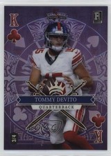 2023 5 Card Draw Stacked Deck Purple Rainbow Foil 3/4 Tommy DeVito Rookie RC s5q. rookie card picture