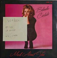 Belinda Carlisle Mad About You Vinyl Record 7" VG+/VG+ IRM118 1986