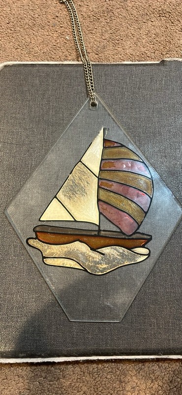 Vintage Sailboat Suncatcher 