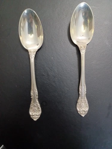 Gorham King Edward Sterling two 6” Teaspoons 1936  pattern No Monogram