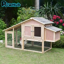 Pawhub Wooden Chicken Coop 168cm Rabbit Hutch With Run Hatching Box