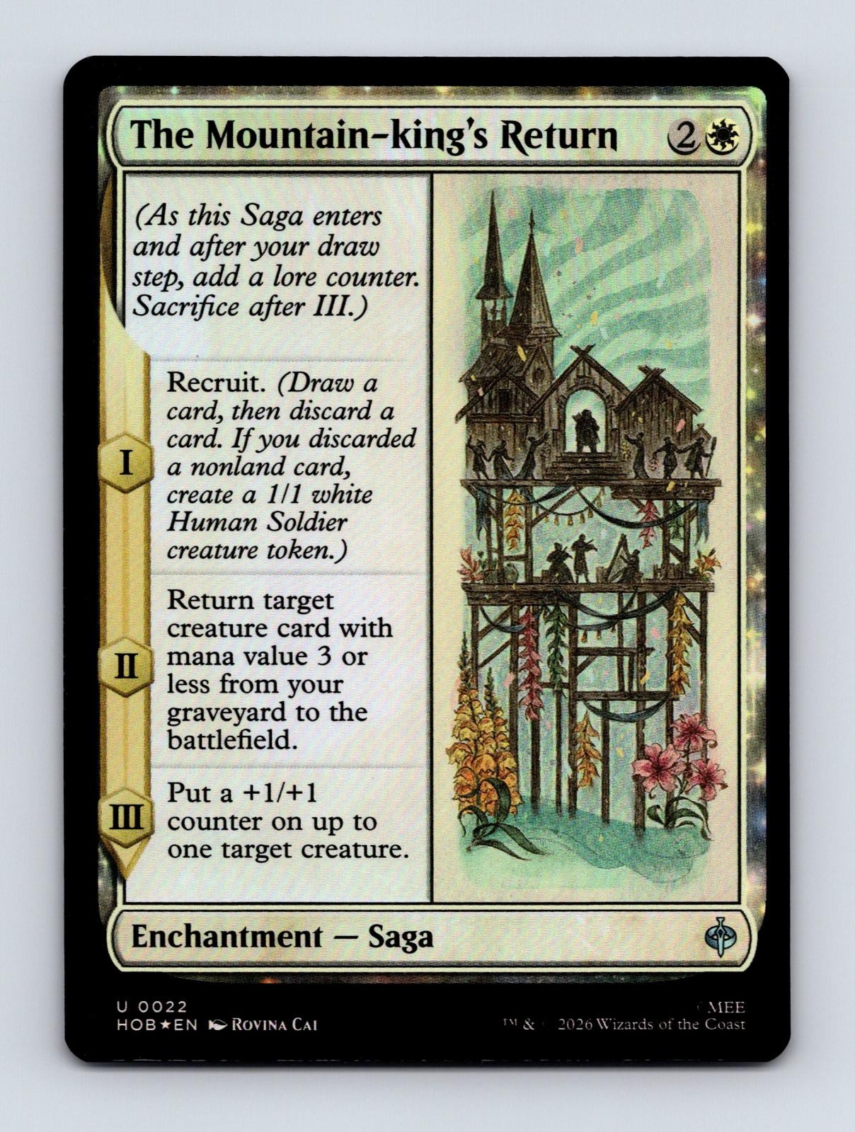 THE MOUNTAIN-KING'S RETURN 22 UNCOMMON THE HOBBIT MAGIC: THE GATHERING FOIL LP