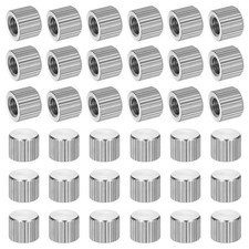 50pcs M6 Knurled Thumb Nuts Nickel Plated Flat Head Blind Hole D10mm x H8mm