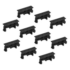 PCB DIN Rail Mounting Bracket Carrier Clips for 35mm DIN Rail Black 10 Sets