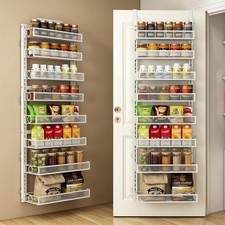 Over the Door Pantry Organizer 8 Tiers Hanging or Wall Mounted Spice Rack wit...