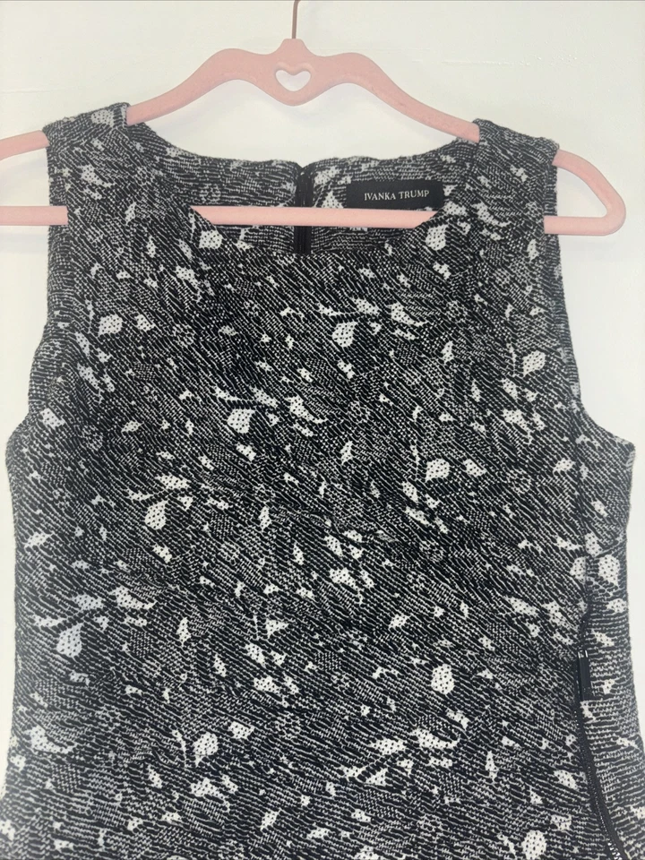 Женское платье Ivanka Trump без рукавов кружевное бежевое черное размер средний 6 кукла обтяжку - Изображение 2 из 4