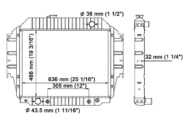For Ford E-150 Econoline Club Wagon 75-91 Reach Cooling Engine Coolant Radiator Foto 4 de 4