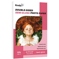 Koala Thin Double Sided Semi-Gloss Photo Paper 8.5X14 Inch Legal Size 100 She...