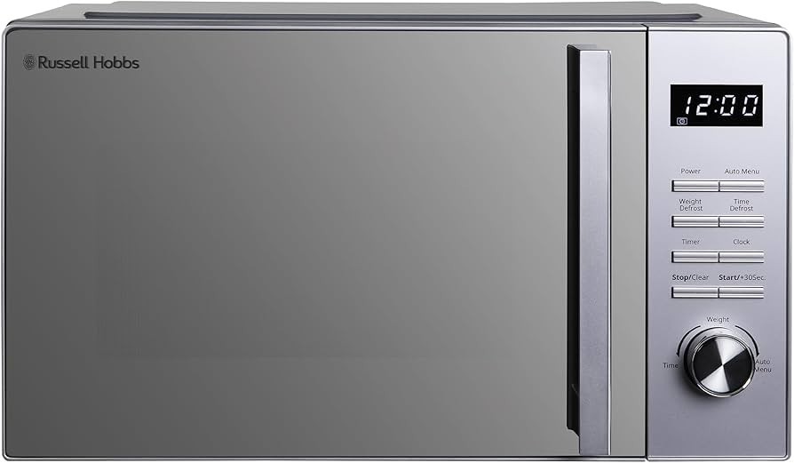 Russell Hobbs RHFM2365S Silver 23L Flatbed Solo Microwave