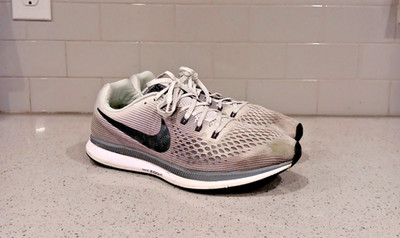 Nike Air Zoom Pegasus 34 Mens Pure Platinum Running Shoes sz 11