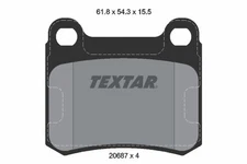 For Textar 2068701 Brake Pad Set, Disc Brake