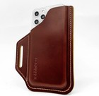 Leather Phone Pouch Cell Phone Holster Universal Belt Case for Men Women Large