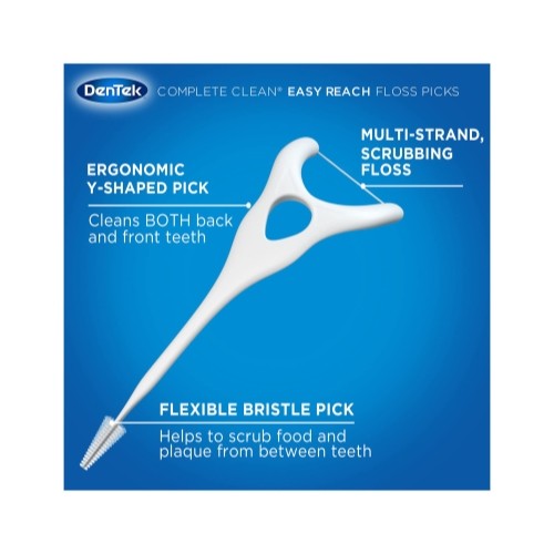 4er Pack Dentek Complete Clean Mundspülung Blast abgewinkelte Zahnseide Picks je 75 - Bild 5 von 7