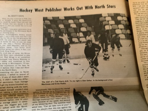 Periódico Hockey West noviembre 1975 (Vol 3 #4) con póster de Gordie Howe pliegue central - Imagen 3 de 7