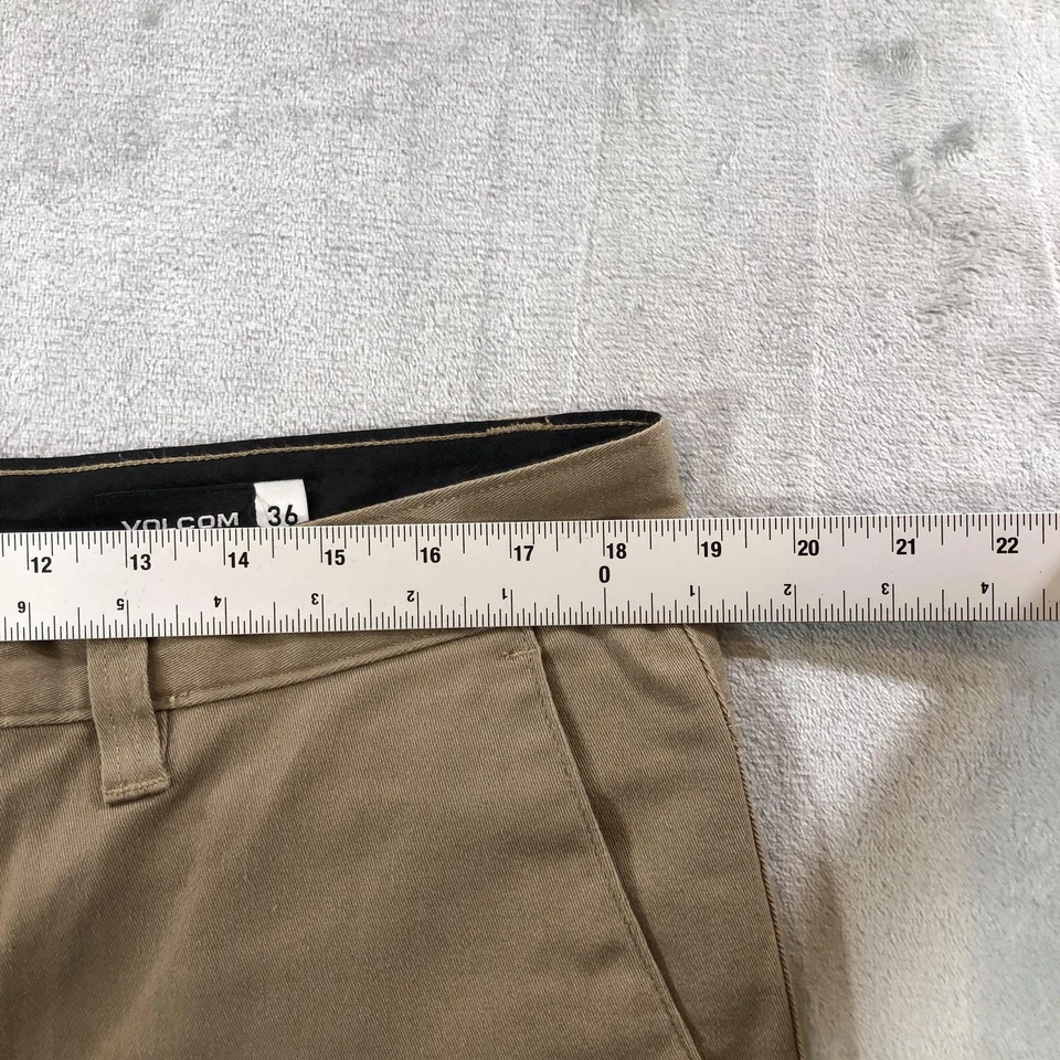 Volcom Chino Shorts Mens 36 Tan Casual Stretch Flat Front Golf Walkshort - Image 3 of 4