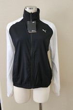 NWT PUMA FIT LOGO WOMENS MEDIUM TRACK JACKET COLORBLOCK