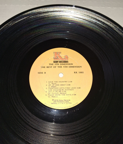 The Best Of 5th Dimension LP 1976 Kory Records Vinyl is VG+ - Photo 8/10