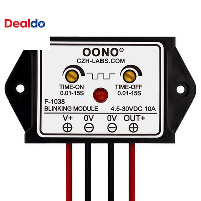 DC 4.5-30V 10Amp Blinking Flasher Module, Normally Open