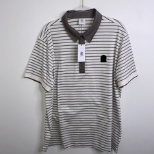 Bogner Men's Beige  White Logo Duncan Polo Shirt Sz 3XL NWT Preppy Varsity Golf