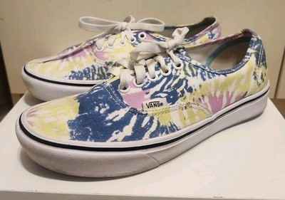 VANS ''Comfy Cush'' Tie-Dye Old Skool Skate Sneakers Sz.8 Wmns Ret.$135 Worn Once