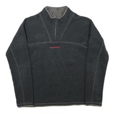 MAMMUT Herren Schwarzer Pullover Rundhalsausschnitt Enges Strick S Outdoor