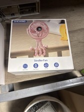 Battery Operated Stroller Fan Flexible Tripod Clip on With 3 Speeds Black