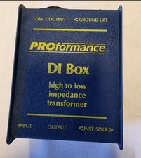 PROformance Direct Box DI Box High To Low Impedance Transformer free shipping