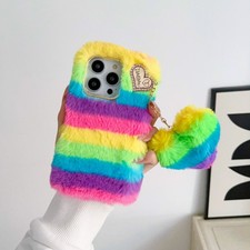 for Motorola G Power/G Play/Stylus/Edge 2025 Case Faux Plush Fuzzy Fluffy Cover